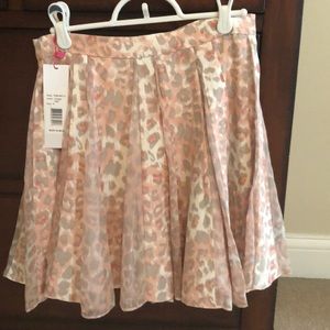 NWT Parker pink animal print skirt
